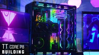 커스텀수냉 빌드 - 딱 쿨링팬만 빼고 커스텀수냉 부품까지 전부 다 써멀테이크로 만들었어요. (영재컴퓨터 스튜디오 DP용 컴퓨터 리빌드)